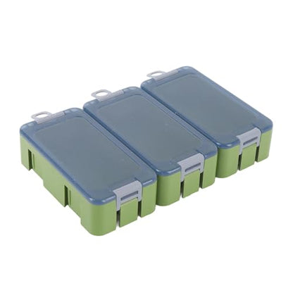 Alomejor Small Tackle Box, Luminous Fishing Tackle Organizer with Transparent Window and Safety Locks for Kayak Bank Fishing (PP Material) - color: Green