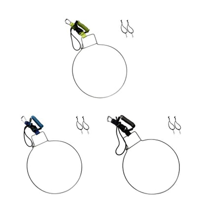 Professional Fishing Stringer 304 Stainless Steel Construction Retractable Spring Hook with Fast Release Clip Fast Release - color: Black