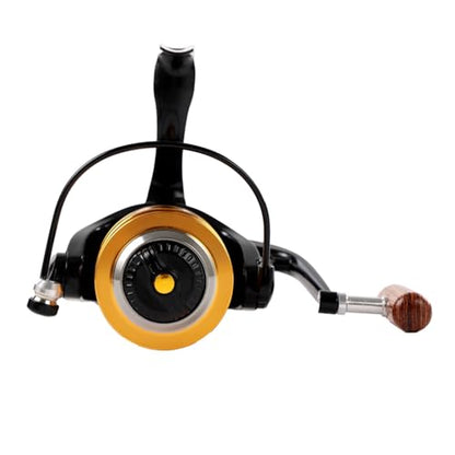 Diwa Spinning Fishing Reels for Saltwater Freshwater 1000 2000 3000 4000 5000 6000 Series Fishing Spool Left/Right Interchangeable Trout Carp Spinning Reel Light and Smooth - style: 4000-black