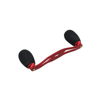 Fishing Reel Handle Red Fishing Baitcasting Handle Rocker Baitcasting Reel Replacement Parts, with EVA Grip Knob and Nut (Red + Black) - color: Red Black