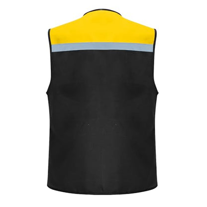 Breathable Fishing Vest for Adults and Youth Multi-Pockets Sleeveless Jacket Photography Travel Hiking Waistcoat - color: Black, size: Large