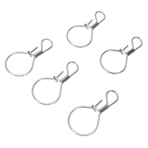 5PCS Stainless Steel Single Handed Live Fish Lock Buckle Fishing Locks for Freshwater and Saltwater Secure Your Catch with Stringer Clip Durable and Rustproof Fishing