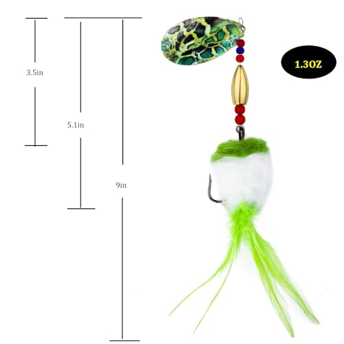 Pike Musky Walleye Fishing Lure Spinnerbait with Feathered Hooks Rooster Tail Fishing Lures Spoon Lures Baits with Tackle Box - color: Style A-Purple