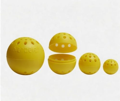 Karpela Bait Matrix Shell (Set of 4) – Protective Shell for Soft Bait & Liver – Turtle & Crawfish Resistant – Carp & Catfish Rig - color: Yellow, size: Small Hole