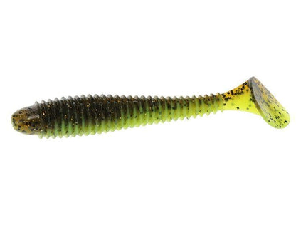 Strike King Rage Swimmer Saltwater Soft Bait Fishing Lure, 3.75", Wide-Bodied Paddle Tail - color: Gaucamole