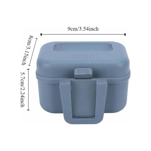 2Fishing Bait Boxes 2026 New- Water Proof Live Bait Container for Shrimp,Portable Bait Holder for Freshwater & Saltwater Fishing (Grey,3.54×3.15×2.24In)