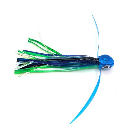 Saltwater Big Game Fishing Lure, for Offshore trolling (FlyBoy) - color: Blue Green Speckle