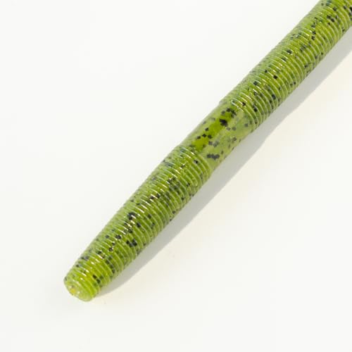 Senko Bait Soft Plastic Lures 5" Senkos 24 Pcs/100pcs for Wacky Rig Freshwater Fishing Green Pumpkin senko with Black Flake Pink Watermelon Double Color - style: Watermelon Black Flake