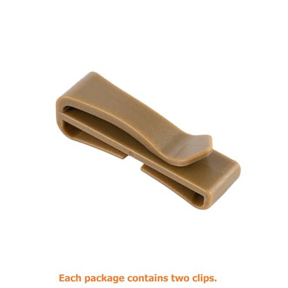 TACNEX Tactical Backpack Strap Clip Webbing Keeper Holder MOLLE Belt Hook Retainer Harness/Sling/Bag/Military Strap Stays - color: Coyote Brown, size: 13/16"