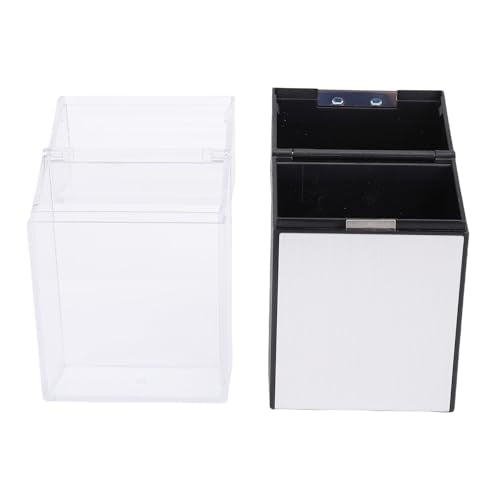 2 Pcs Water Proof ID Badge Holder, Clear Hard Plastic & Metal Case for Keys, Money, ID Cards, Portable Dry Box for Beach, Camping, Hiking & Travel
