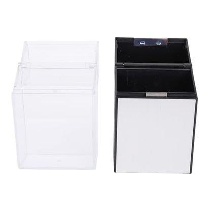 2 Pcs Water Proof ID Badge Holder, Clear Hard Plastic & Metal Case for Keys, Money, ID Cards, Portable Dry Box for Beach, Camping, Hiking & Travel