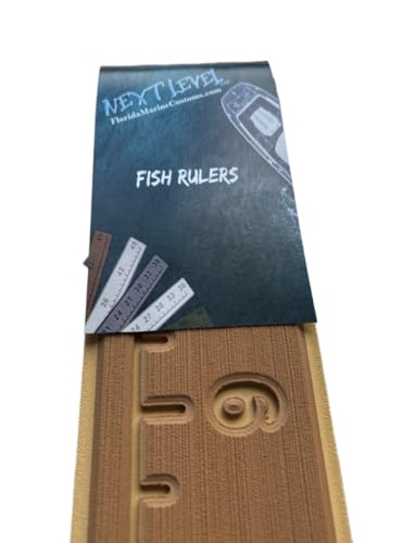 Next Level Inc. | Fish Ruler | SeaDek | 36 inch Fish Measurement Tool | Perfect for Boats and Kayaks | Mocha/Camel - color: Mocha/Camel