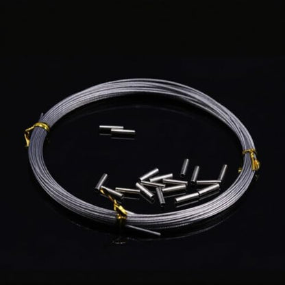 Saltwater Fishing Leader Stainless Steel 10 Meter Wire Spool Bite Proof For Lure Fishing And For Deep-Sea Angling Applications - size: 180 lb