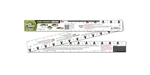 Salty Bones Florida Freshwater Lawstick - 36" Folding Fishing Ruler - Made in The USA - Updated for 2026 - Newest Version