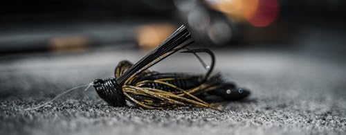6th Sense – Divine Hybrid Jig Bass Fishing Jig All-Purpose Casting Jig for Rock Grass Docks - color: Black N Blue, size: 3/8oz.