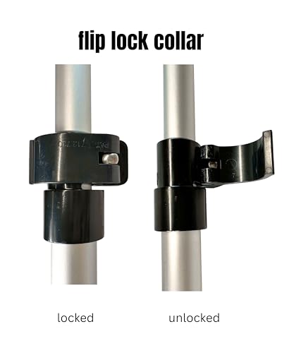 Boat Cover Support Pole - Aluminum - Rubber Crutch Tip - Patented Flip-Lock -Supports 170 pounds - Prevents Water Pooling - Easy Install.