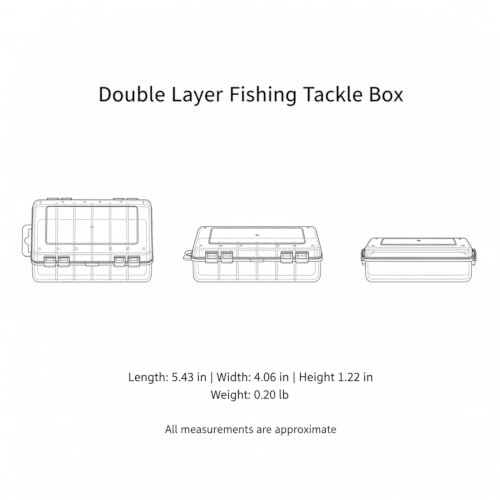 Kayak & Bank Fishing Essential: Compact Double Layer Tackle Box for Hooks and Lures, Yellow PP Plastic Organizer, 5.4 x 4.1 x 1.2 Inch