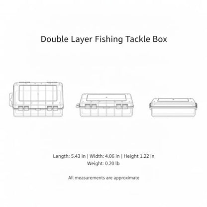 Kayak & Bank Fishing Essential: Compact Double Layer Tackle Box for Hooks and Lures, Yellow PP Plastic Organizer, 5.4 x 4.1 x 1.2 Inch