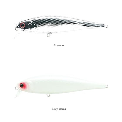 LUCKY CRAFT Pointer 100SR, Jerkbait Side by Side Action Wobbling Freshwater Lake Bass Fishing Bait - color: 335 Sexy Mama