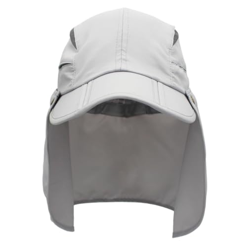 Connectyle Men's Sun Hat with Detachable Neck Flap Adjustable Outdoor UPF 50+ Baseball Sun Cap for Fishing Hiking Golfing - color: Beige