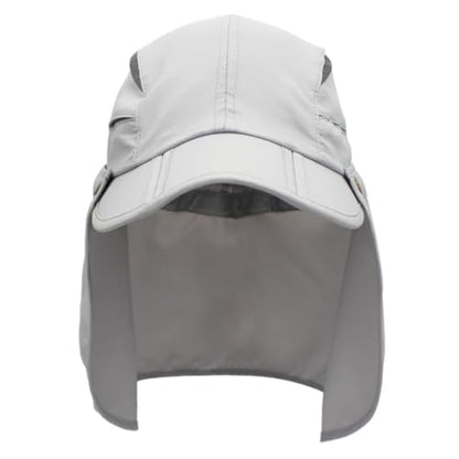 Connectyle Men's Sun Hat with Detachable Neck Flap Adjustable Outdoor UPF 50+ Baseball Sun Cap for Fishing Hiking Golfing - color: Beige