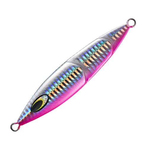 Bassrock Vertical Jigs Luminous Slow Jigging Lure for Saltwater Freshwater Fishing one Piece - color: Pink, size: 250 grams (8-13/16 oz)