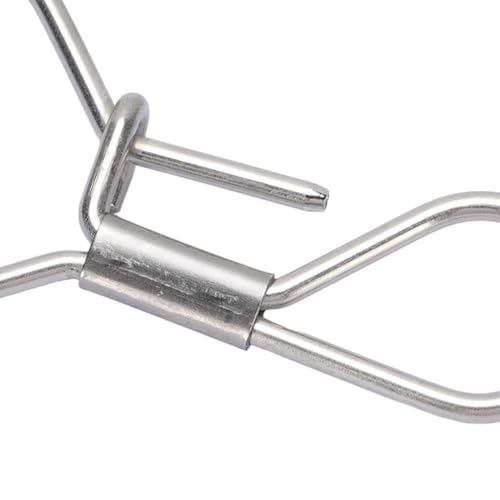 RiToEasysports Stainless Steel Live Fish Lock Buckles, Single Handed Rustproof Fishing Stringer Clips 5PCS Set for Freshwater Saltwater Anglers Outdoor Fishing Adventures