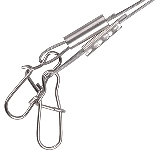 Carolina Saltwater Rigs, 8pcs Flounder Fishing Rigs, Stainless Steel Wire Leader with Egg Sinker Weights, Swivel Snaps for Catfish Grouper Drum Redfish Bottom Surf Fishing - size: 1-1/2oz-8pcs