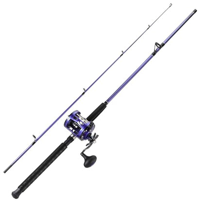 Sougayilang Trolling Fishing Rod Reel Combo - Heavy Duty Inshore/Catfish Rod with 4000 Size Reel, 2-Piece Saltwater Combo for Big Game Fish- 7'0"