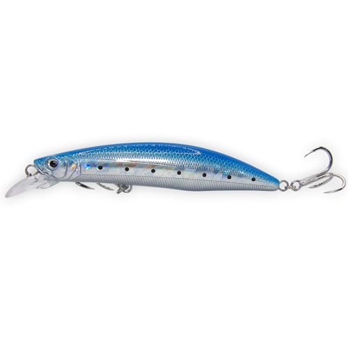 C-Strike Prime Action Jerkbait CS20 110mm and CS30 125mm - Suspending/Slow Sink Minnow Jerkbait Fishing Lure Fishing Lure - color: Ocean Spark, size: 20g