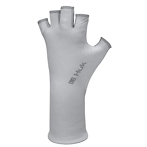 HUK Mens Fingerless,Sun Sleeves - color: Solid - Harbor Mist, size: Large-X-Large