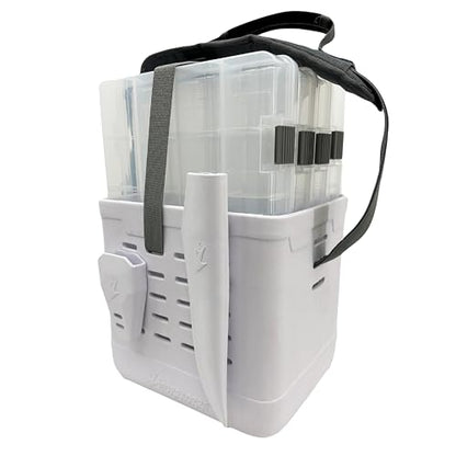 FROGG TOGGS EVA Tackle Vault, Lightweight, Customizable Fishing Tackle Bag - color: White, style: 3700 Kit
