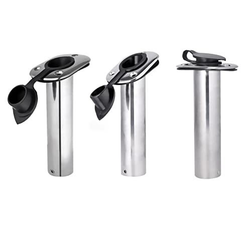 Amagogo Boat Fishing Rod Holder, Black Plastic, Fishing Rod Holders, Rod Holder, Fishing, Middle height: 19.5cm/7.68inch, Outer diameter: 4.84cm/1.91inch, Inner diameter: 4.2cm/1.65inch