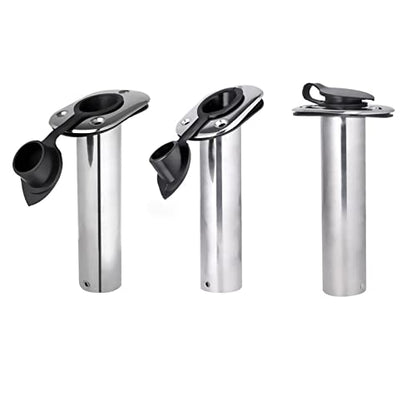 Amagogo Boat Fishing Rod Holder, Black Plastic, Fishing Rod Holders, Rod Holder, Fishing, Middle height: 19.5cm/7.68inch, Outer diameter: 4.84cm/1.91inch, Inner diameter: 4.2cm/1.65inch