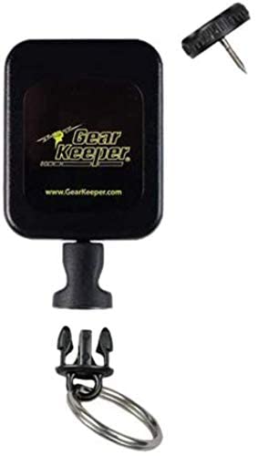 Gear Keeper General Gear Retractor - Retractable Keychain & Badge Clip W/Split Ring & Threaded Stud Mount - Ideal Fishing, Hunting & Tactical Gear - 32” Extension, 9oz. Retraction - USA Made