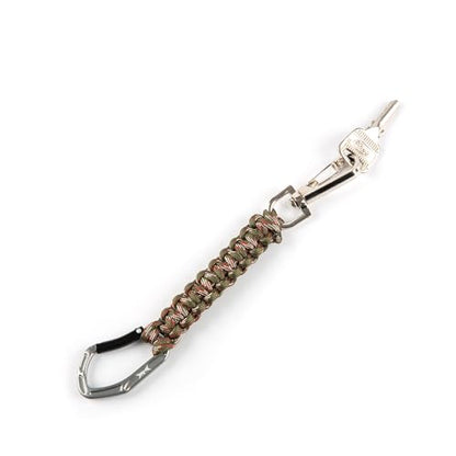 HERCULES Paracord Keychain Set – 2 Pack Lanyard Rope with Aluminum Clip, Durable Paracord Wrist Strap for Outdoor Activities, Forest Camo - style: Forest Camo