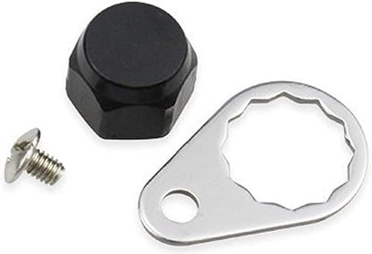 M7 Fishing Reel Screws Nut Caps, Metal Fishing Reel Handle Screw Cap Crank Nuts and Locking Plate Replacement for Left and Right Hand Plate DIY Fishing Accessory