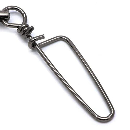 Dr.Fish Fishing Snap Swivels Ball Bearing Swivels Fishing Tackle Saltwater & Freshwater Coast-Lock Lure Snap Clips Terminal Tackle Line Leader Connector Accessories - size: #3-78LB(1.5")