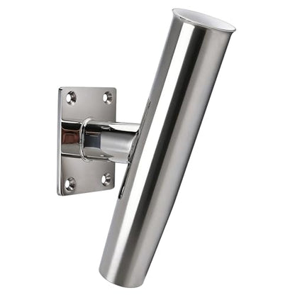 YaeMarine 2/4Pcs Tournament Style Stainless Steel Wall /Transom Mount Rod Holders for Marine Boat - style: 20 Degree-2pcs