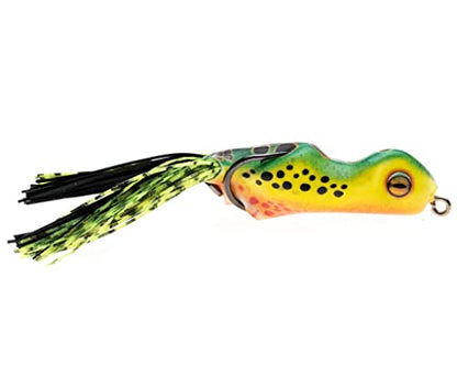 Scum Frog Trophy Series Topwater Bass Fishing Hollow Body Frog Lure with Weedless Hooks - color: Fire Tiger, size: 5/8 Ounce