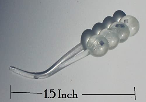 Dancing Waxie 1.5 Inch Panfish/Crappie/Perch Bait - 40 Pack - Scented - color: Silver Flash Glow