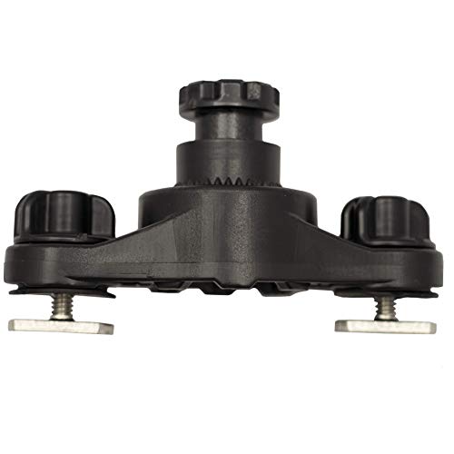 YakAttack HD LockNLoad Track Mount Base | Dual MightyBolt System for Kayak Rod Holders, Fish Finders & Heavy-Duty Gear | Track or Deck Mount | Yak Attack USA-Made