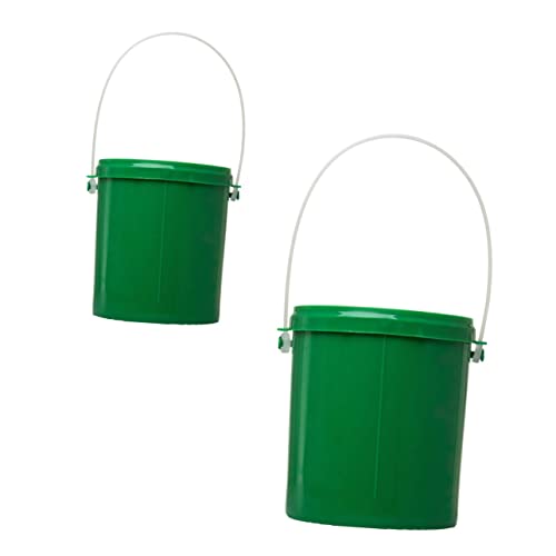 UPKOCH 2pcs Breathable Fishing Bait Bucket for Live Worms and Maggots Durable Plastic Lures Container with Handle Lightweight and Portable Fishing Tool for Outdoor Use