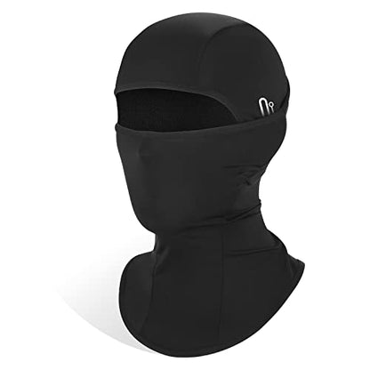 Cooling Balaclava Face Mask for Men Women,Summer Ice Silk Full Face Cover Sun UV Protection for Motocycle Cycling - color: Black