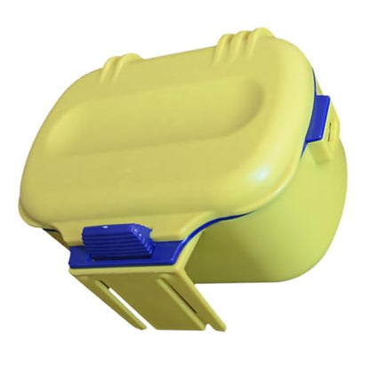 Dual-Layer Worm and Red Worm Bait Holder Box Portable Yellow Insulated Fishing Bait Storage Container with Waist Clip for Live Fishing