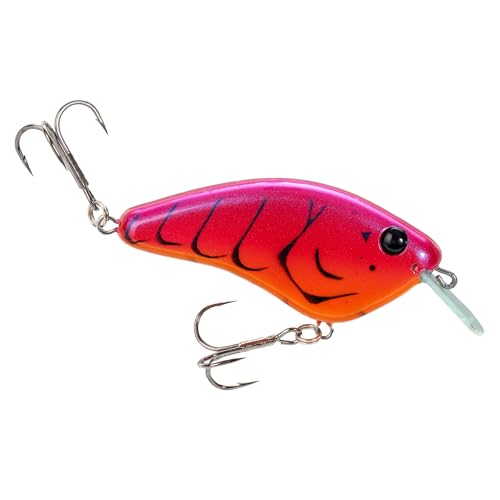 Strike King Hardliner Fishing Lure, Flat Sided Crankbait, Circuit Board Lip, Extra Tight Wobble, Size 4 Treble Hooks - color: Demon Craw
