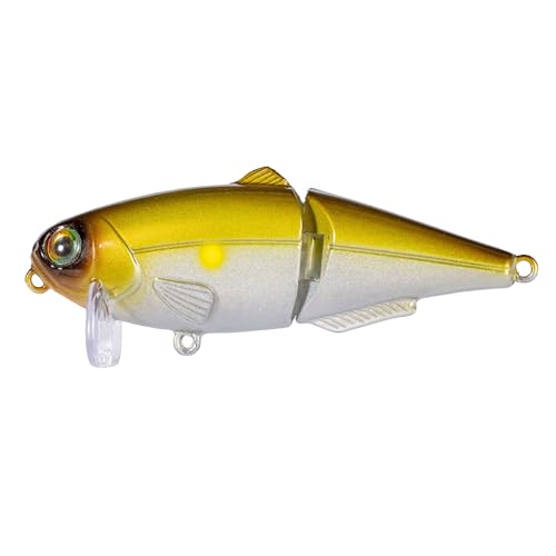 Strike King (HCWS2-355) Wake Shad Fishing Lure, Single Jointed Swimming Topwater Wakebait, 1-Ounce, Size 2 Treble Hooks, Mirage Ayu