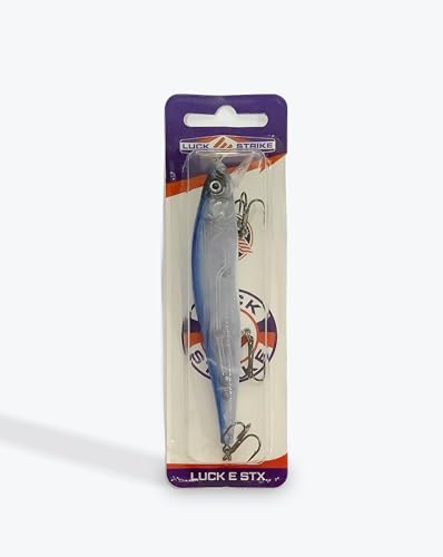 Luck E Strike STX Jerkbait, 4.5 Inch Suspending Hydrodynamic Fishing Lure, Made in The USA - color: Blue Back