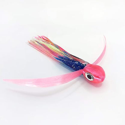 Saltwater Big Game Fishing Lure, for Offshore trolling (FlyBoy) - color: Electric Pink Blue Holographic (Unrigged)