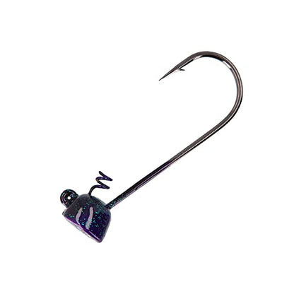 Buckeye Lures Spot Remover Magnum Jig Head with Heavy-Duty Spring & Sharp Nickel Hook for Soft Plastic Bass Fishing Baits - 5 Pack - color: June Bug, size: 1/8 oz